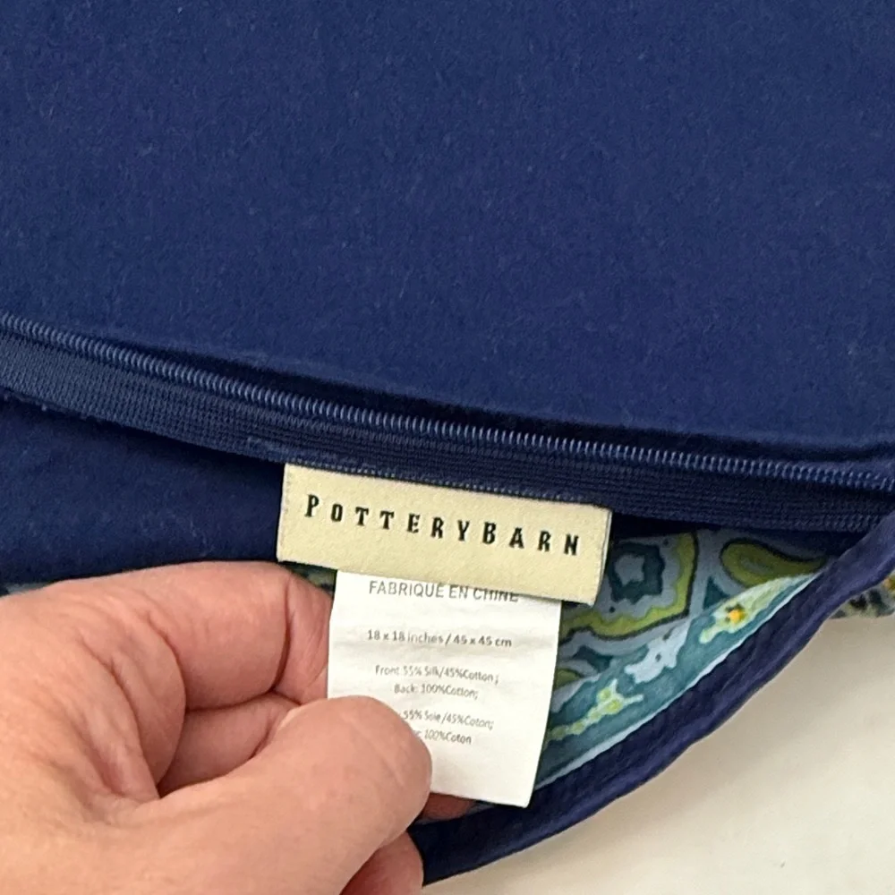 Pottery Barn Blue and Green Decorative pillowcases